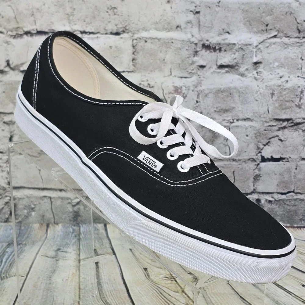 Vans Off the Wall Sneakers Mens 11.5 Black Canvas Low Top Skate Shoes 500714